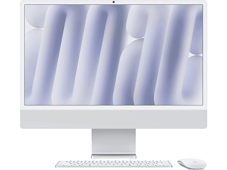 Apple iMac (2024) 24" Retina 4.5K, Chip M4, CPU de 8 núcleos, GPU 16GB RAM, 256 GB SSD, Gigabit Ethernet, Plata