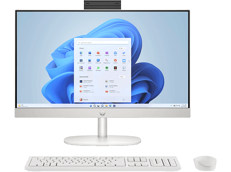 All in one - HP 24-cr1005ns, Full HD, Intel® Core™ Ultra 5-125U, 16GB RAM, 512GB SSD, Gráficos UHD, Windows 11 H, Blanco