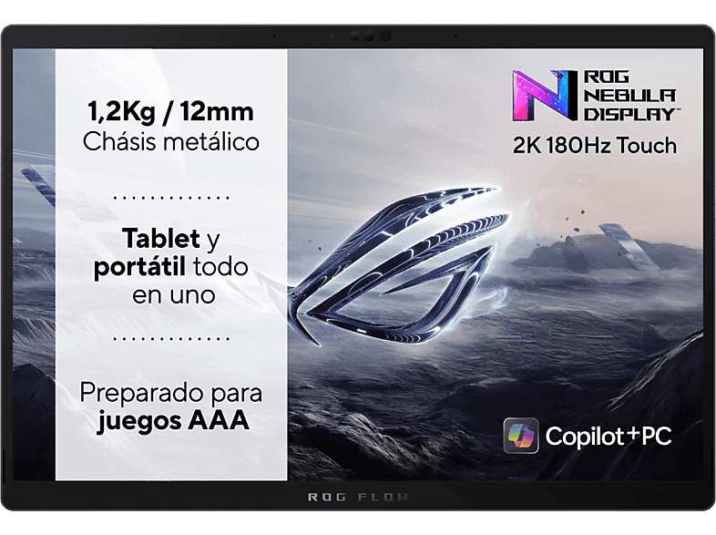 Portátil gaming - ASUS ROG Flow Z13 GZ302EA-RU008W Copilot+ PC, 13.4" 2.5K, AMD Ryzen™ Al Max+ 395, 32GB RAM, 1TB SSD, Radeon™ 8060S, W11 H