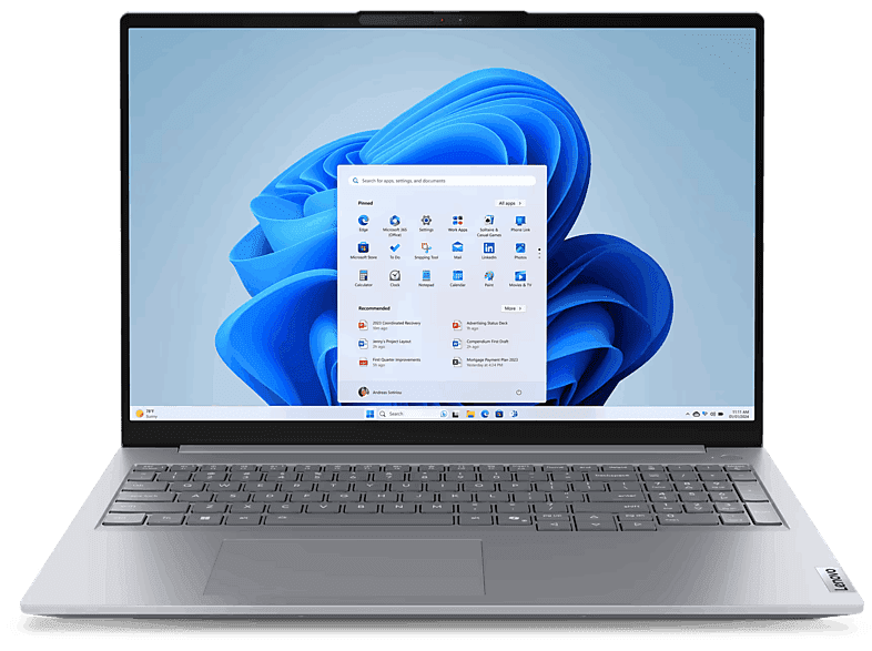 Portátil - Lenovo ThinkBook 16 G8 IAL Profesional, 16" WUXGA, Intel® Core™ Ultra 5 225U, 16GB RAM, 512GB SSD, UHD Graphics, Windows 11 Pro, Gris