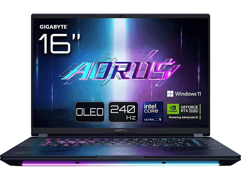 Portátil gaming - Gigabyte AORUS MASTER 16 BYHC5ESE64SP, 16" WQXGA, Intel® Core™ Ultra 9-275HX, 32GB RAM, 1TB SSD, GeForce RTX™ 5080, W11 Pro