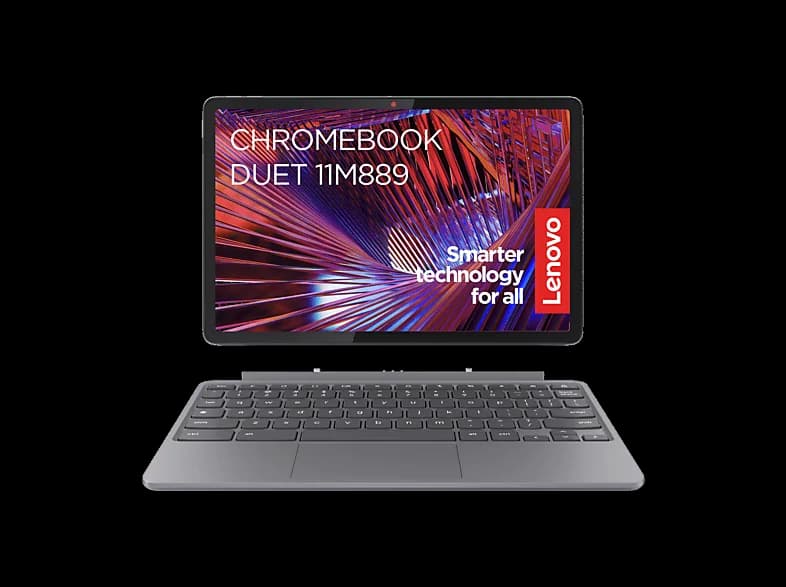 Portátil - Lenovo Chromebook Duet 11M889, 10.95" WUXGA, MediaTek Kompanio 838, 8GB RAM, 128GB eMMC, Mali-G57, Google Chrome OS, Incl Funda y Pen, Gris