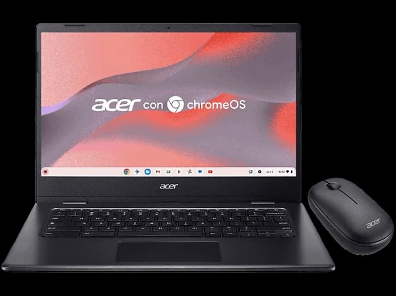 Portátil - Acer Chromebook 314 CBOA314-1H-C065, 14" Full-HD, Intel® Celeron® N4500, 8GB RAM, 128GB, UHD Graphics, Google Chrome OS, Ratón incluido