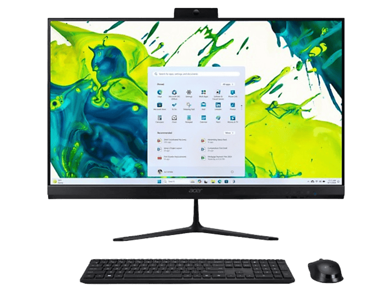 All in one - Acer Aspire C27-2G, 27" Full-HD, Intel® Core™ 5 120U, 16GB RAM, 1TB SSD, UHD Graphics, Windows 11 Home, Negro
