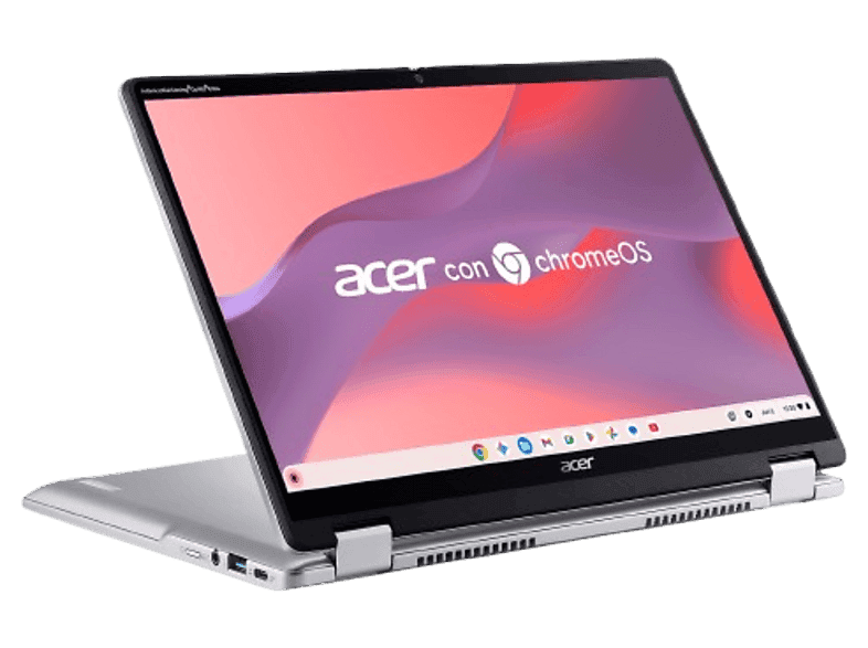 Portátil - Acer Chromebook Spin 314 CP314-2HN, 14" WUXGA, Intel® N100, 8GB RAM, 128GB eMMC, UHD Graphics, Google ChromeOS, Plata