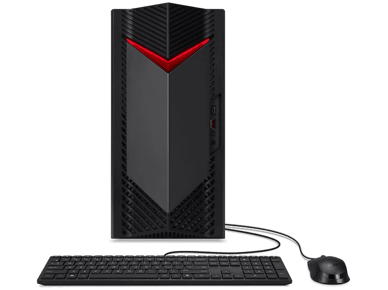 PC gaming - Acer Nitro 50 N50-656, Intel® Core™ i5-14400F, 16GB RAM, 1TB SSD, GeForce RTX™ 3050, Windows 11 , Negro