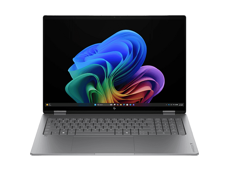 Convertible 2 en 1 - HP OmniBook X Flip 16-cc0000ns, Copilot+PC, 50 TOPS, AMD Ryzen™ AI 7 450, 32 GB RAM, 1TB SSD, Windows 11 Home, Meteor silver