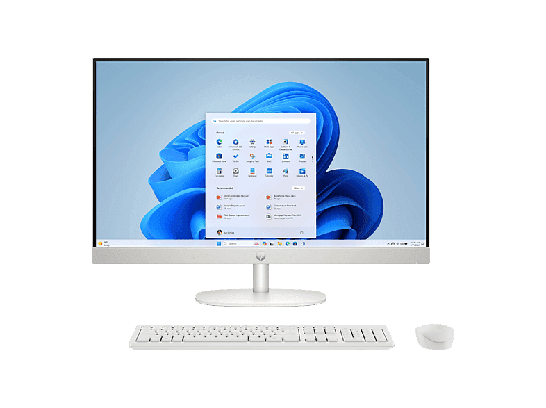 All in one - HP 24-cr2009ns, 23.8" Full-HD, Intel® Core™ Ultra 5 225U, 32GB RAM, 1 TB SSD, UHD Graphics, Windows 11 Home, Blanco caracola
