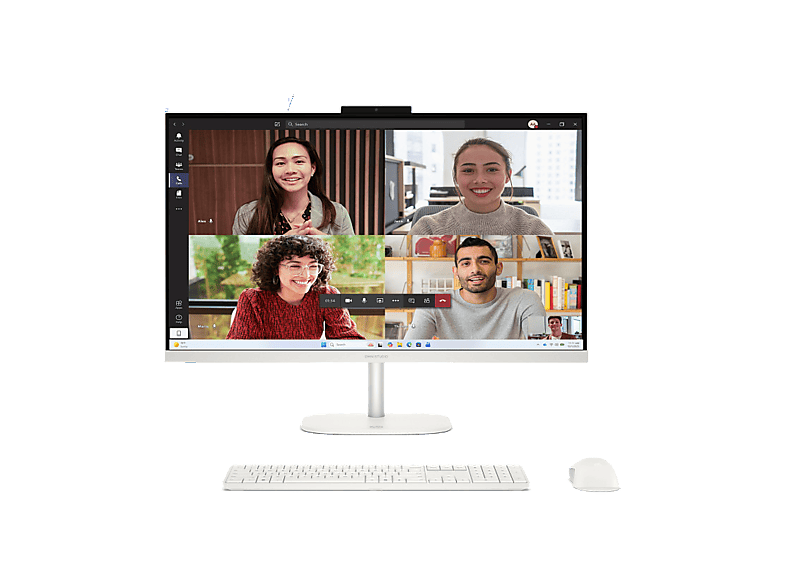 All in one - HP OmniStudio Desktop 27-cu0006ns PC, 27" Full-HD, Intel® Core™ 5 120U, 16GB RAM, 1TB SSD, Sin sistema operativo, Blanco algodón