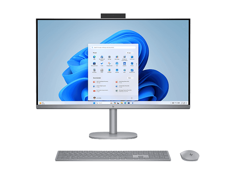 All in one - HP OmniStudio X 32-c0025ns PC, 31.5" UHD 4K, Intel® Core™ Ultra 5 125H, 16GB RAM, 1TB SSD, GeForce RTX™ 4050, Windows 11 H, Plata meteoro