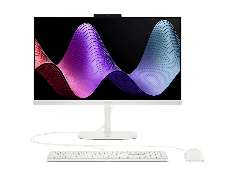 All in one - HP OmniStudio 24-cv0003ns PC, 23.8" Full-HD, AMD Ryzen™ 5 40, 16GB RAM, 512GB SSD, Radeon™ 610M, Sin sistema operativo, Blanco algodón