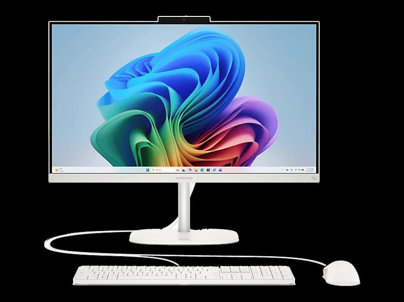 All in one - HP OmniStudio 24-cw0001ns Copilot+ PC, 23.8" Full-HD, AMD Ryzen AI 7 445 50 TOPS, 32 GB RAM, 1 TB SSD, Windows 11 Home, Blanco algodón