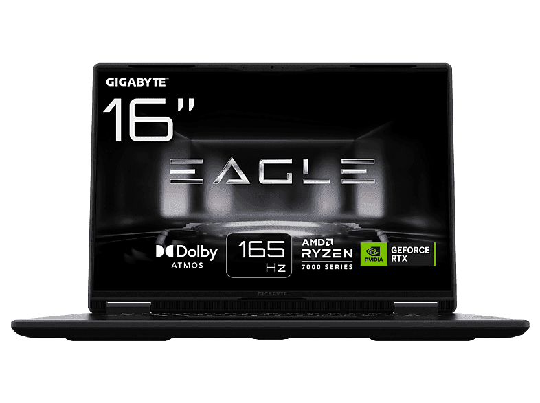 Portátil gaming - Gigabyte EAGLE 9MJ, 16" WUXGA, AMD Ryzen™ 5 7533HS, 16GB RAM, 512GB SSD, GeForce RTX™ 4050, Sin sistema operativo