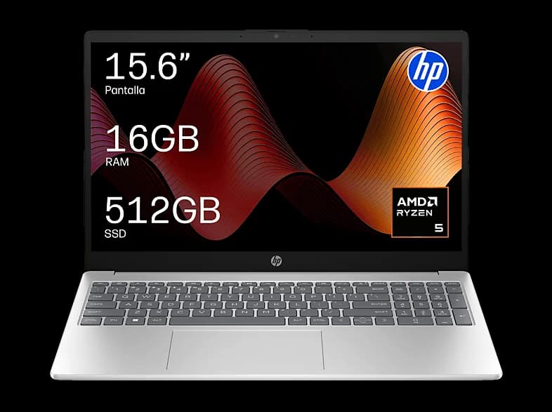 Portátil - HP 15-fc1003nsx, 15.6" Full-HD, AMD Ryzen™ 5 7520U, 16 GB RAM, 512 SSD, Radeon™ 610M, Windows 11 Home, Sin Cargador