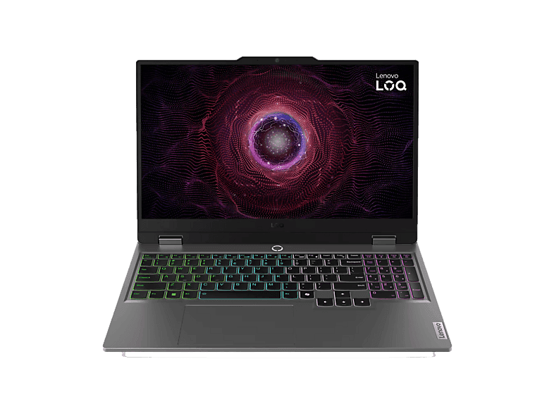 Portátil gaming - Lenovo LOQ 15AHP9, 15.6" Full-HD, AMD Ryzen™ 7 7445HS, 16GB RAM, 512GB SSD, GeForce RTX™ 3050, Sin sistema operativo, Negro