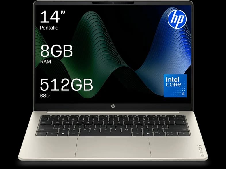 Portátil - HP OmniBook 3 14-hu0005nsx, 14" 2K, Intel® Core™ 5 120U, 8 GB RAM, 512 SSD, Sin sistema operativo, cargador