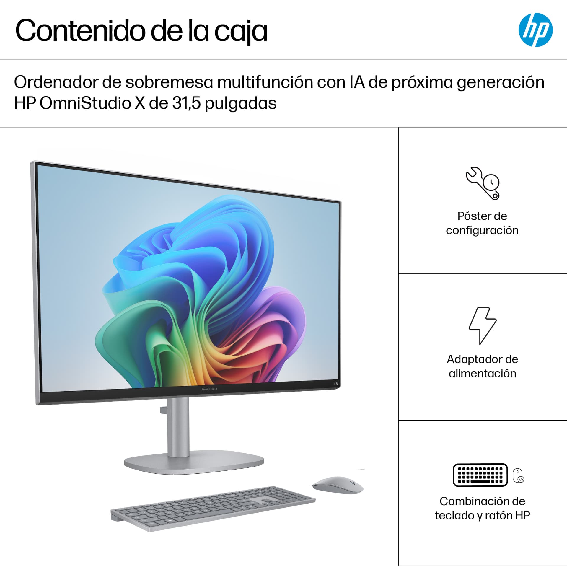 HP - All in One HP OmniStudio X 32-c1005ns, Copilot+PC, Intel Core Ultra 7-258V, 32GB, 1TB SSD, Intel Arc, 31,5', W11. - imagen 6