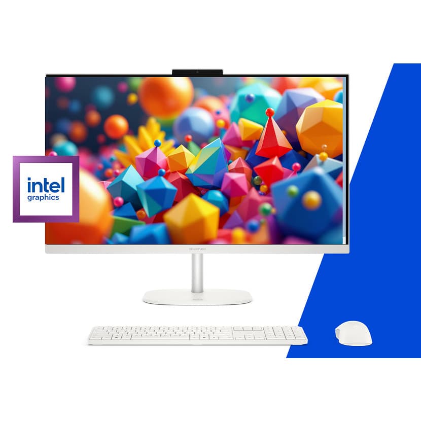 All in one - HP OmniStudio Desktop 27-cu0006ns PC, 27" Full-HD, Intel® Core™ 5 120U, 16GB RAM, 1TB SSD, Sin sistema operativo, Blanco algodón - imagen 3