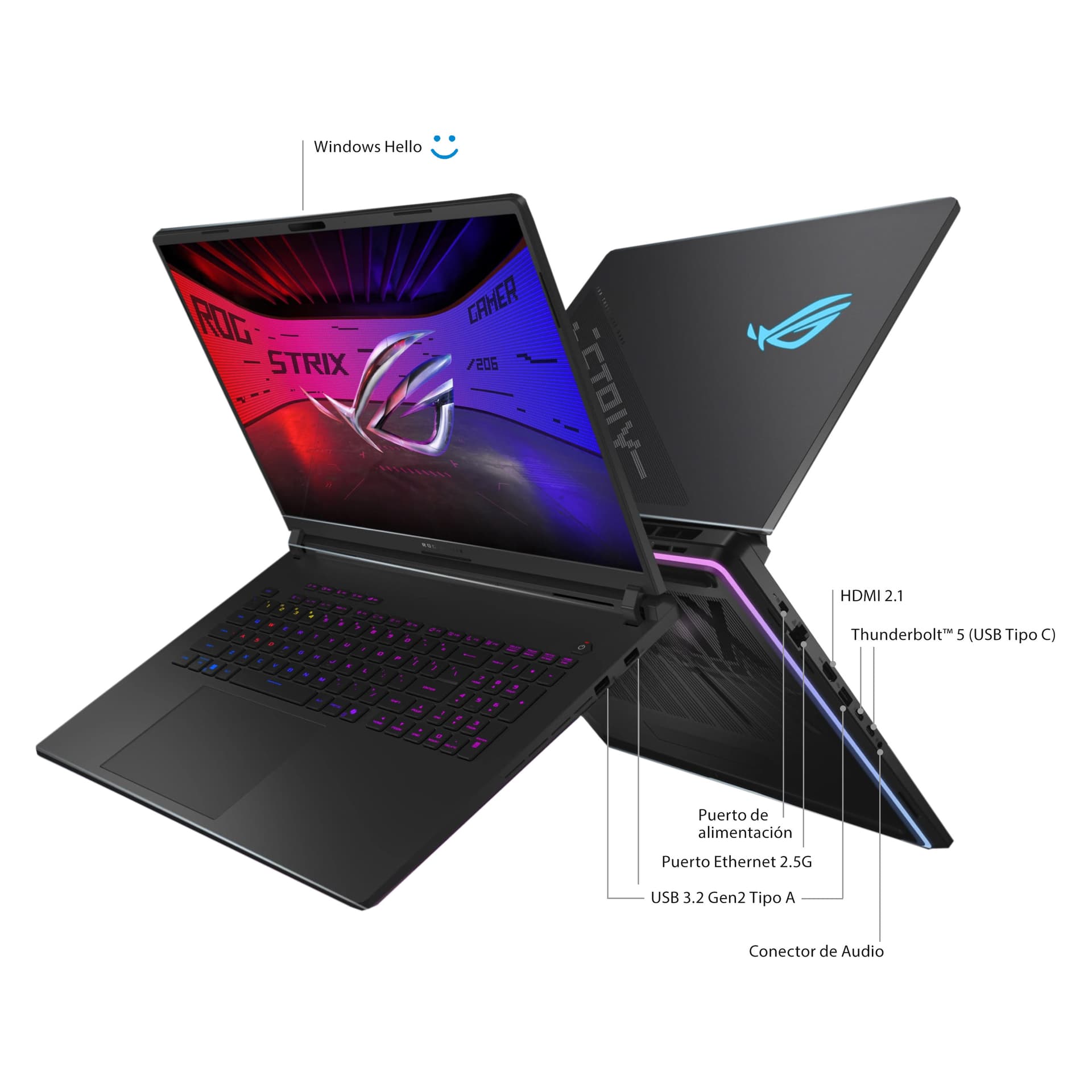 Portátil gaming - ASUS ROG Strix SCAR 18 G835LX-SA094W, " WQXGA, Intel® Core™ Ultra 9 275HX, 64GB RAM, 1TB SSD, GeForce RTX™ 5090, Windows 11 - imagen 5