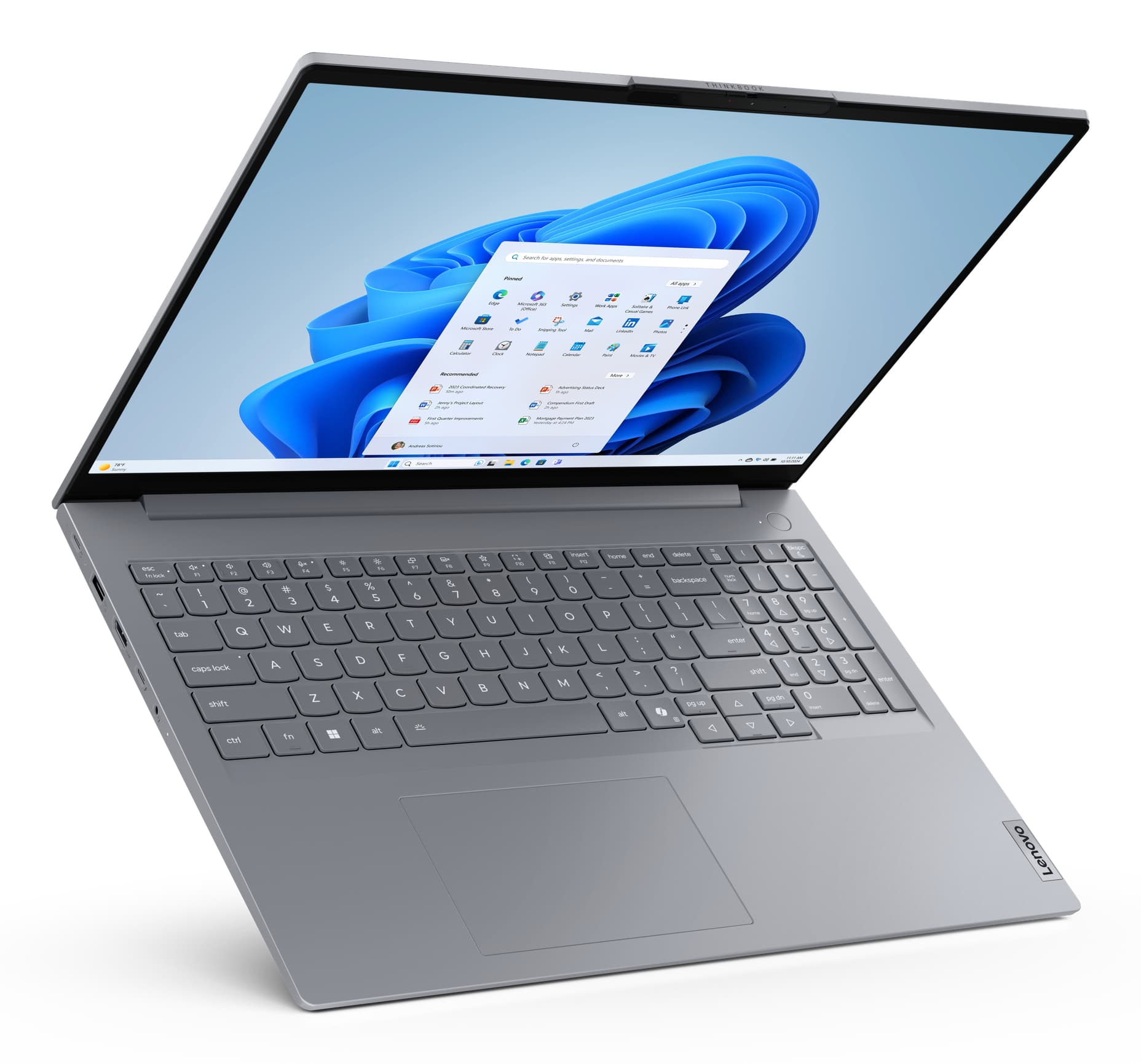 Portátil - Lenovo ThinkBook 16 G8 IAL Profesional, 16" WUXGA, Intel® Core™ Ultra 5 225U, 16GB RAM, 512GB SSD, UHD Graphics, Windows 11 Pro, Gris - imagen 9