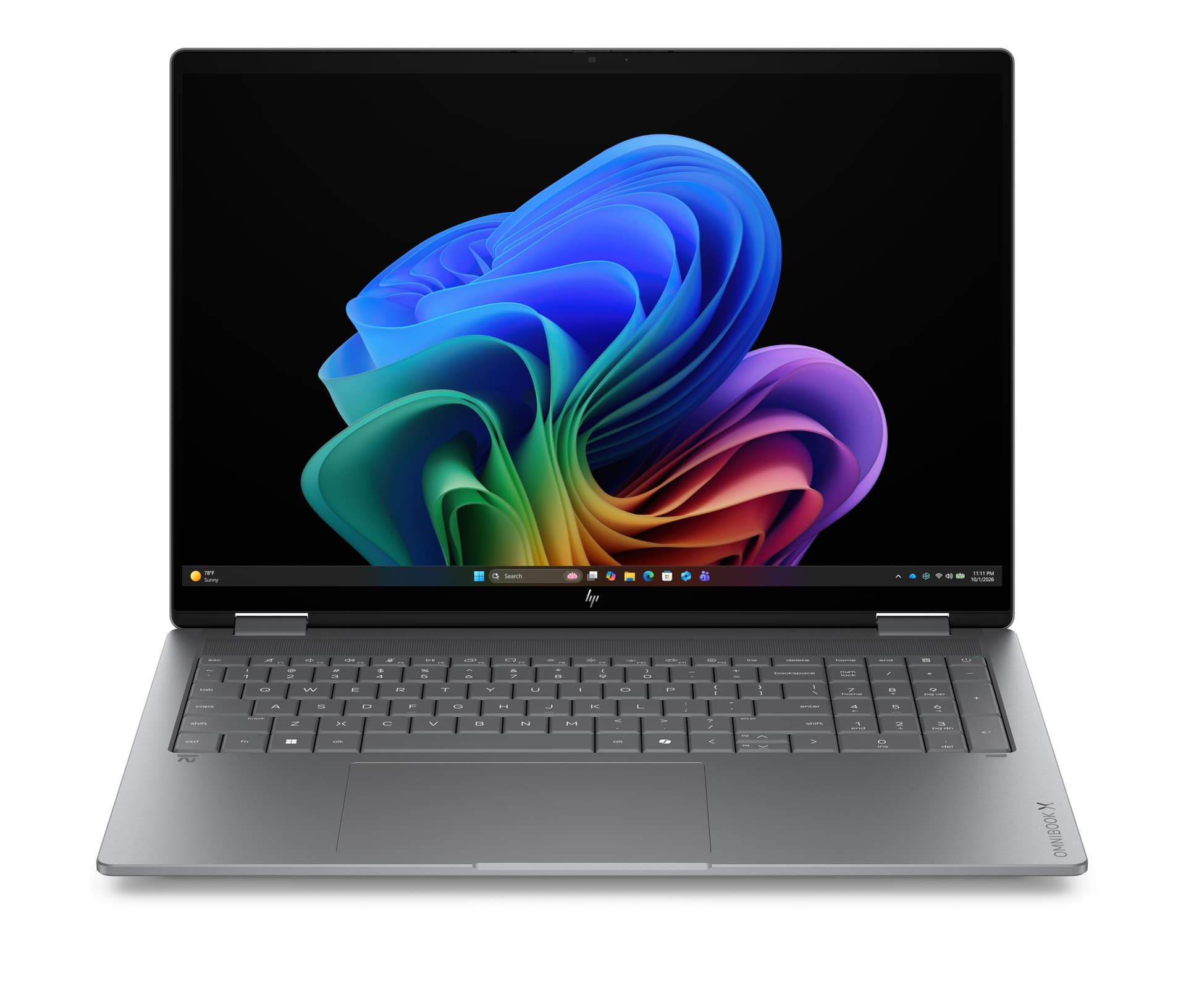 Convertible 2 en 1 - HP OmniBook X Flip 16-cc0000ns, Copilot+PC, 50 TOPS, AMD Ryzen™ AI 7 450, 32 GB RAM, 1TB SSD, Windows 11 Home, Meteor silver - imagen 2