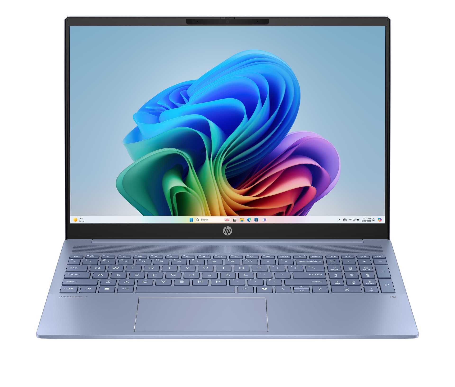 Portátil - HP OmniBook 5 NGAI 16-ag1002ns Copilot+ PC, 16" 2K, AMD Ryzen™ AI 7 350, 16GB RAM, 1TB SSD, Radeon™ 860M, Windows 11 Home, Azul - imagen 2