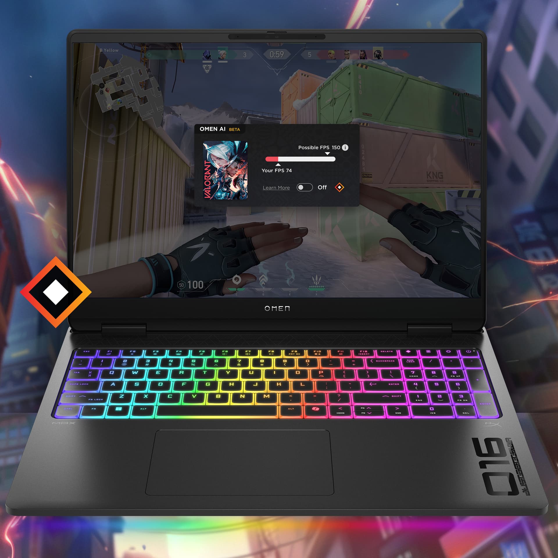 HP - Portátil Gaming HP OMEN MAX 16-ah0017ns, Intel Core Ultra 7-255HX, 32GB, 1TB SSD, Nvidia GeForce RTX 5070Ti 12GB, 16', W11. - imagen 11