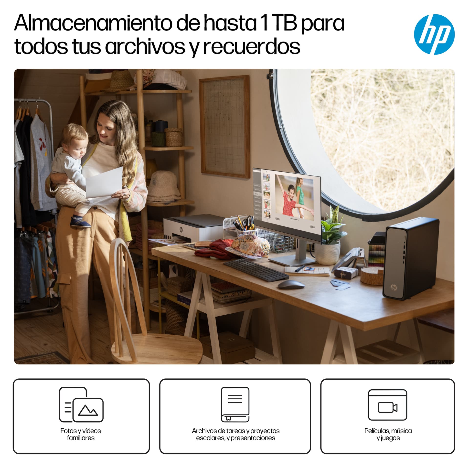 PC sobremesa - HP S03-0005ns, Intel® Core™ i5-14400, 16GB RAM, 512GB SSD, UHD Graphics, Sin sistema operativo, Plata - imagen 11