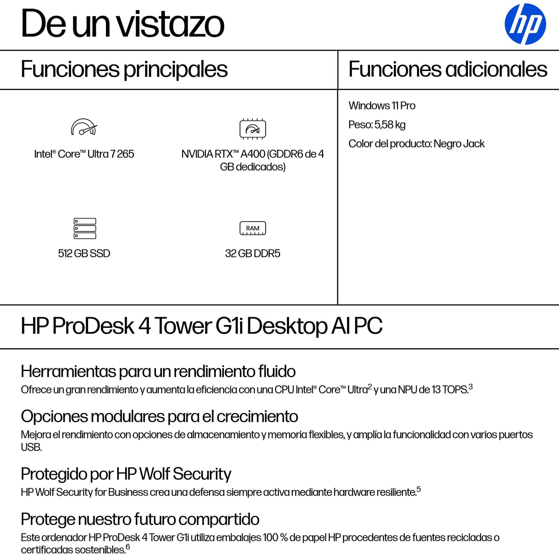 PC Profesional Torre HP ProDesk 4 G1i - imagen 4