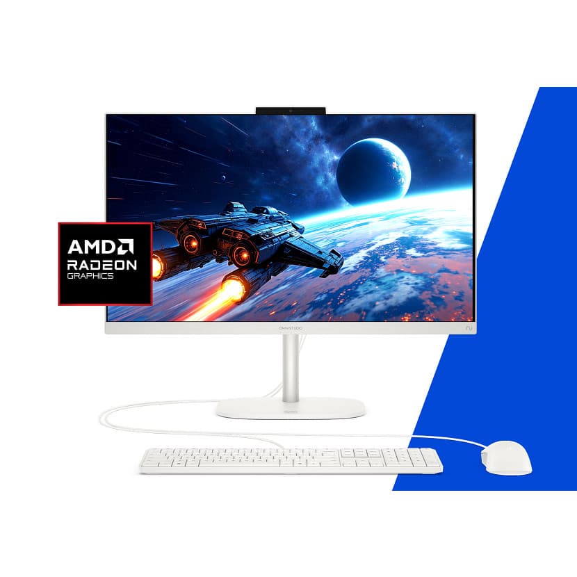 All in one - HP OmniStudio 24-cw0001ns Copilot+ PC, 23.8" Full-HD, AMD Ryzen AI 7 445 50 TOPS, 32 GB RAM, 1 TB SSD, Windows 11 Home, Blanco algodón - imagen 5