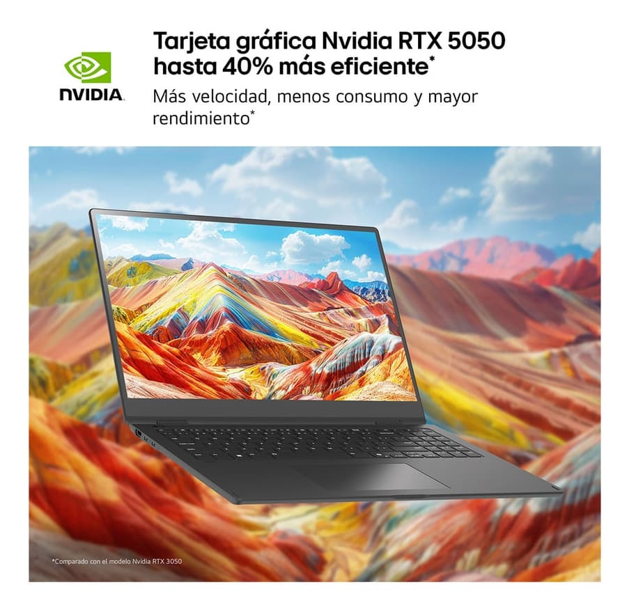 Portátil - LG 17Z90TR-E.AD88B, 17" WQXGA, Intel® Evo™ Edition Core™ Ultra 7-255H, 32 GB RAM, 1TB SSD, GeForce RTX™ 5050, W11H - imagen 10