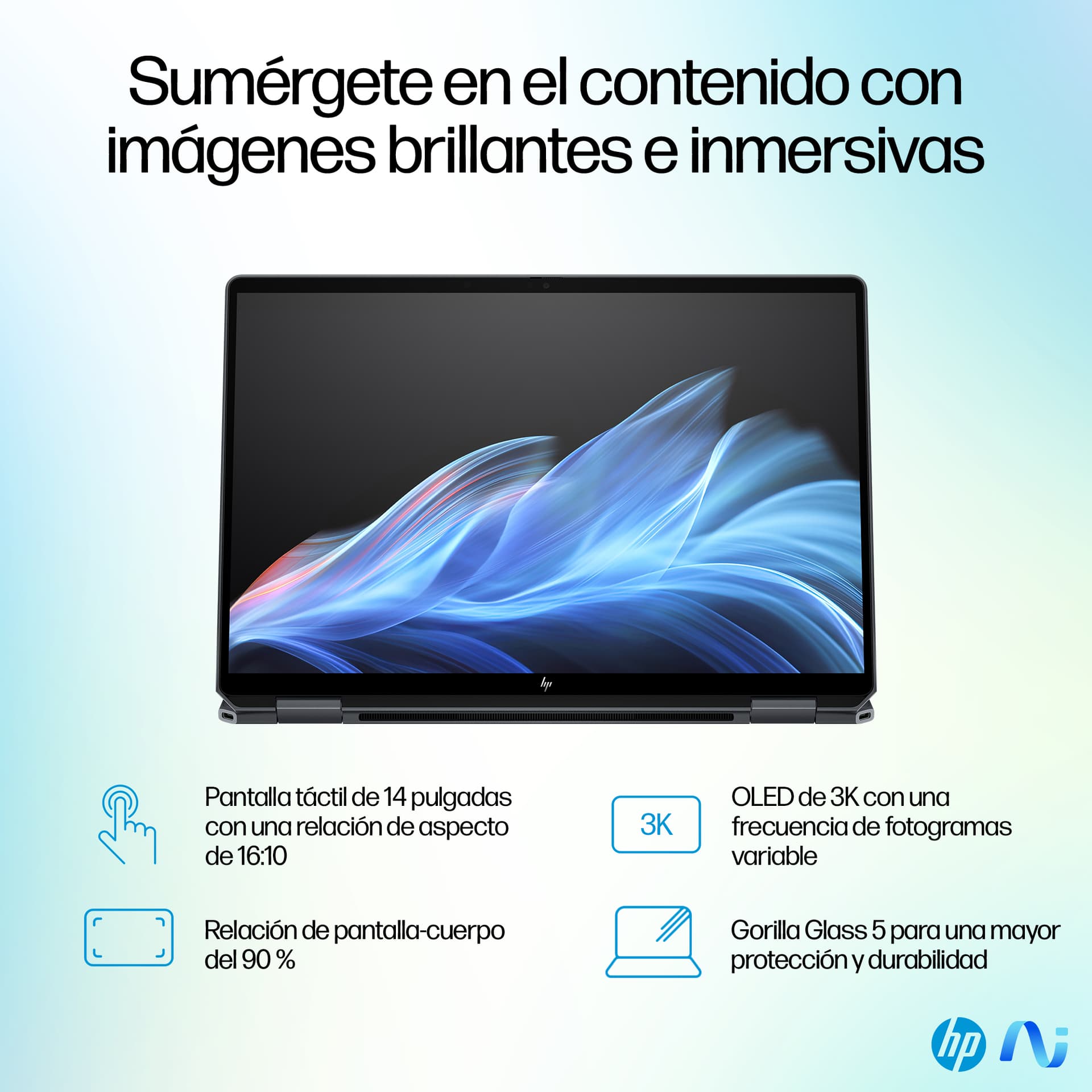 HP - Convertible 2 en 1 HP OmniBook Ultra Flip 14-fh0000ns, Copilot+PC, Intel Core Ultra 7-258V (Series 2), 32GB, 1TB SSD, 14' , W11. - imagen 11