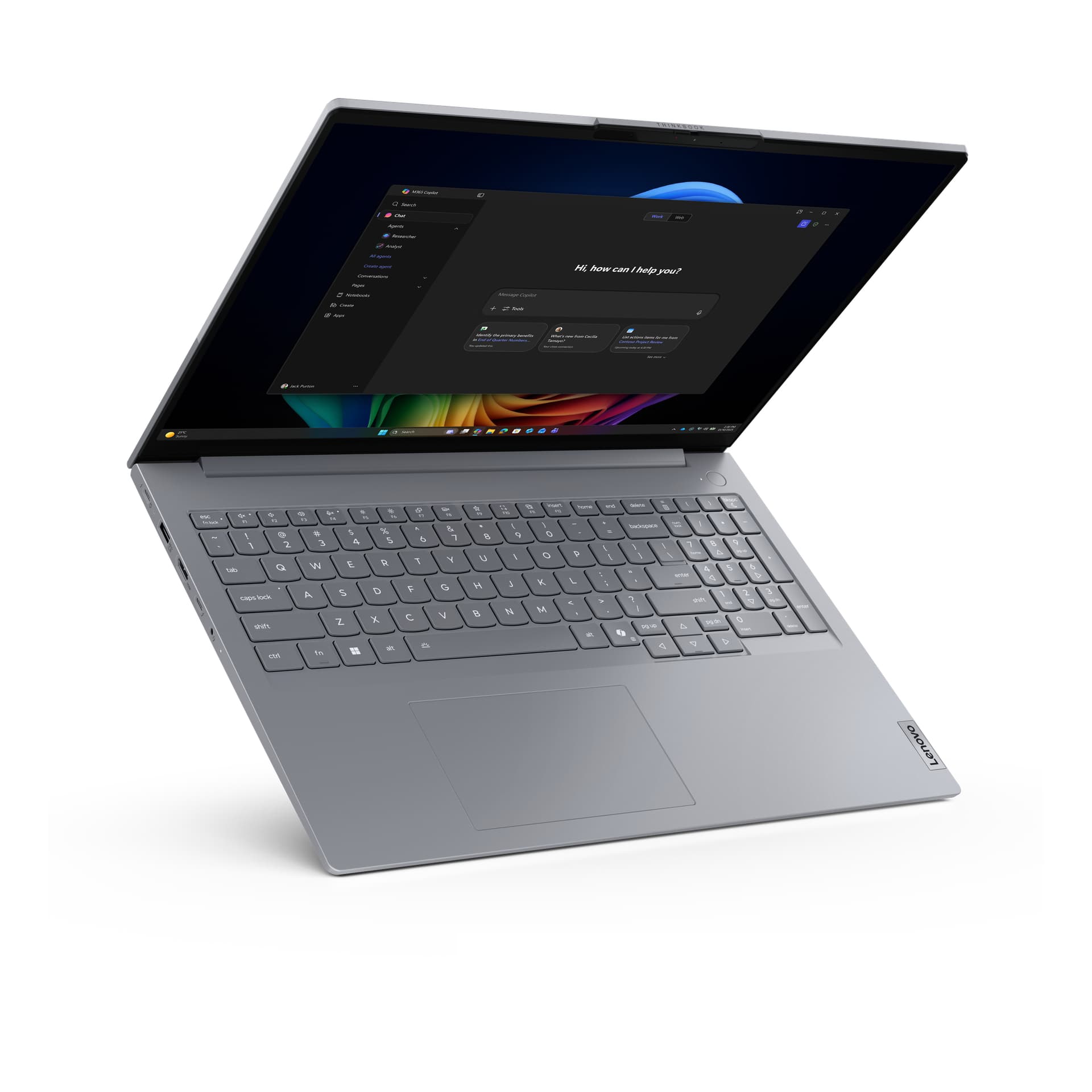Portátil - Lenovo ThinkBook 16 G9 IPL Profesional Copilot+ PC, 16" WUXGA, Intel® Core™ Ultra 5 325, 47 TOPS, 32GB RAM, 512GB SSD, Windows 11 Pro - imagen 15