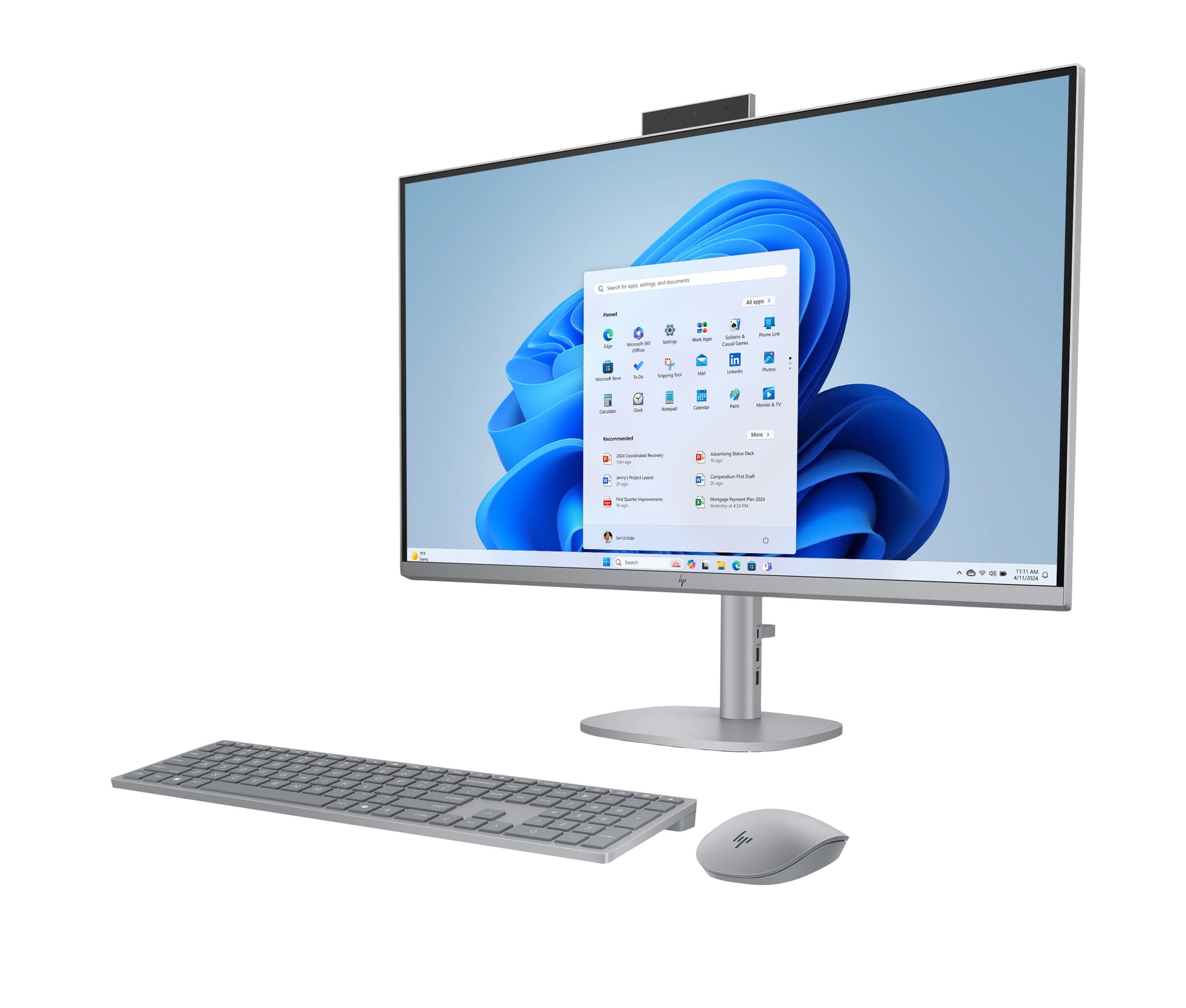 All in one - HP OmniStudio X 32-c0025ns PC, 31.5" UHD 4K, Intel® Core™ Ultra 5 125H, 16GB RAM, 1TB SSD, GeForce RTX™ 4050, Windows 11 H, Plata meteoro - imagen 5