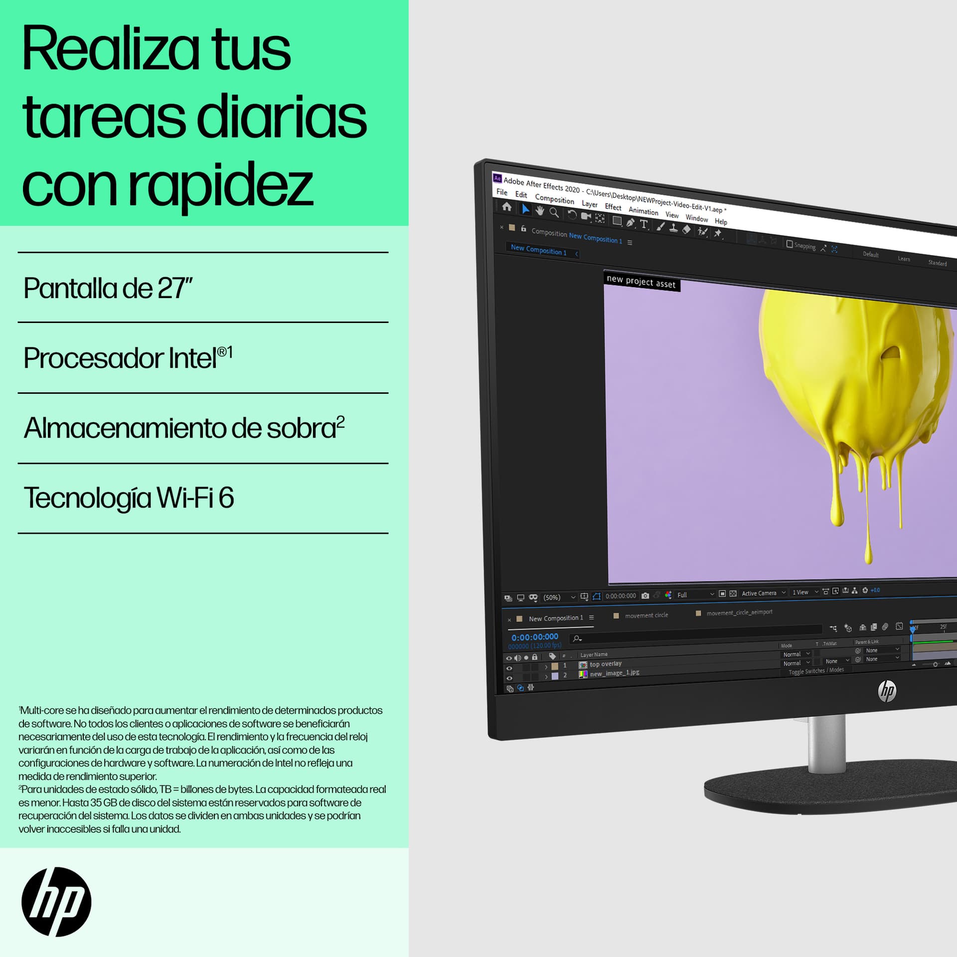 All in One - HP 27-cr0071ns 27" Full HD, Intel® Core™ i5-1335U, 16 GB RAM, 512 SSD, Gráficos Iris Xe, Windows 11 Home, Blanco caracola - imagen 9