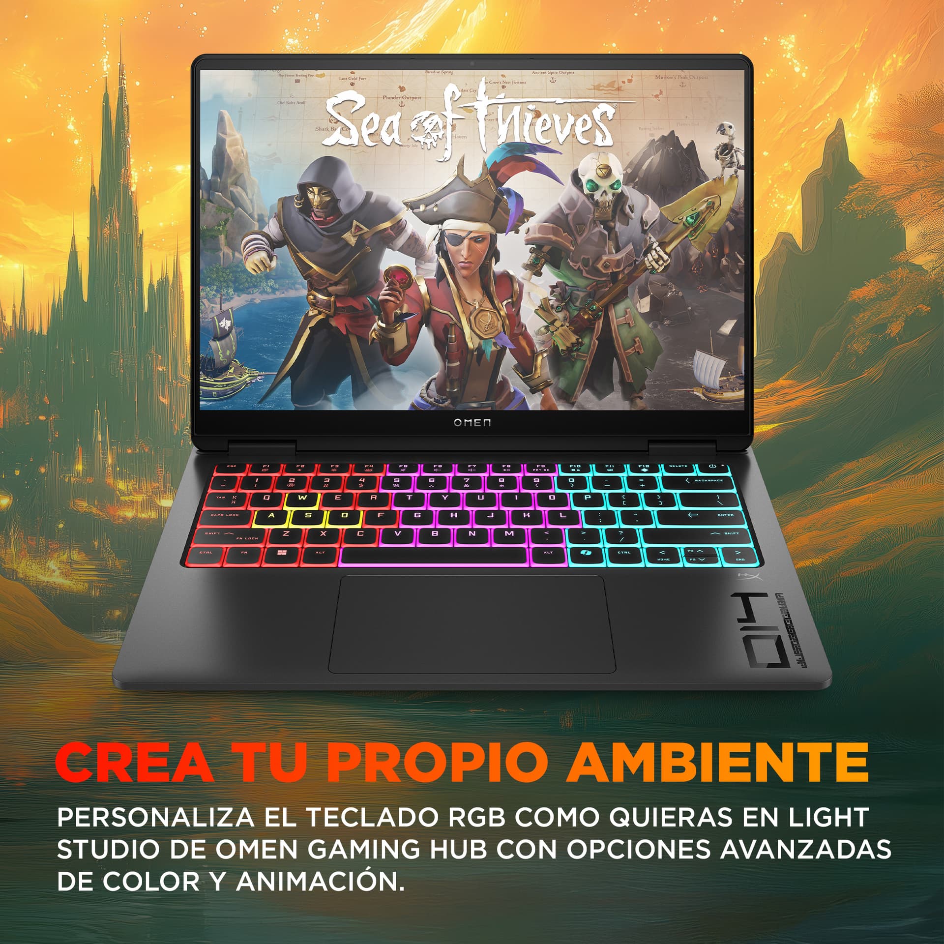 Portátil gaming - HP OMEN Transcend 14-fb1004ns, 14" 3K, Intel® Core™ Ultra 7 255H, 32GB RAM, 1TB SSD, GeForce RTX™ 5060, Sin sistema operativo - imagen 9