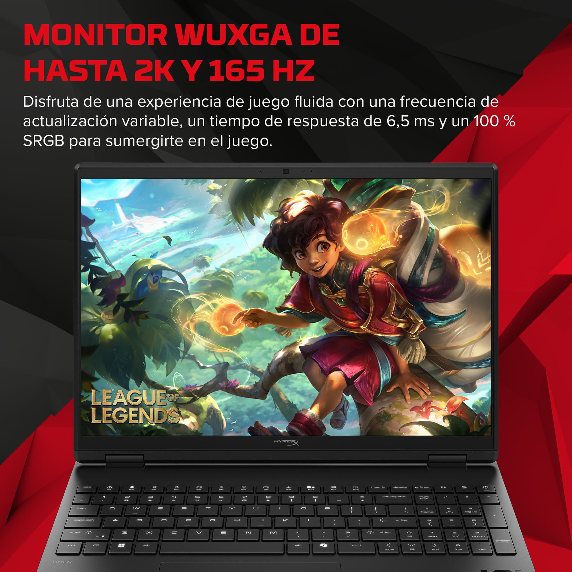 Portátil gaming - HP HyperX OMEN 15-gb0007ns, 15.3 " 2K, AMD Ryzen™ 7 260, 24 GB RAM, 1 TB SSD, GeForce RTX™ 5060, Sin sistema operativo - imagen 9