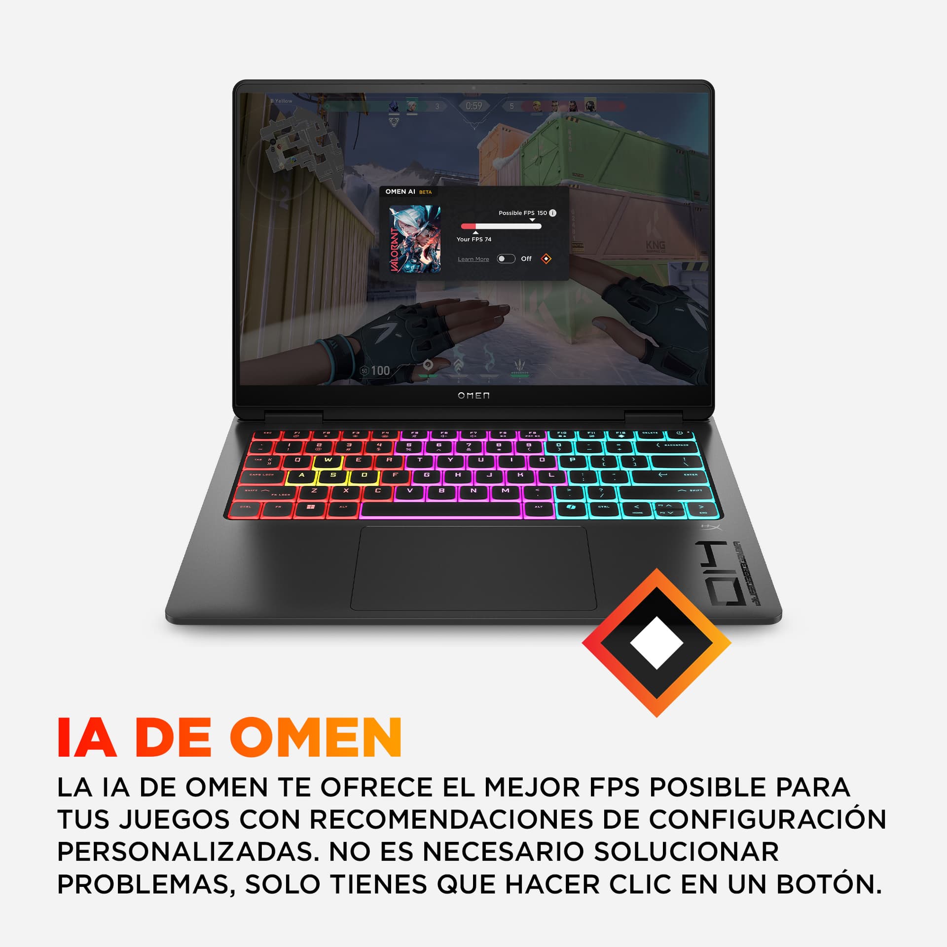Portátil gaming - HP OMEN Transcend 14-fb1004ns, 14" 3K, Intel® Core™ Ultra 7 255H, 32GB RAM, 1TB SSD, GeForce RTX™ 5060, Sin sistema operativo - imagen 12