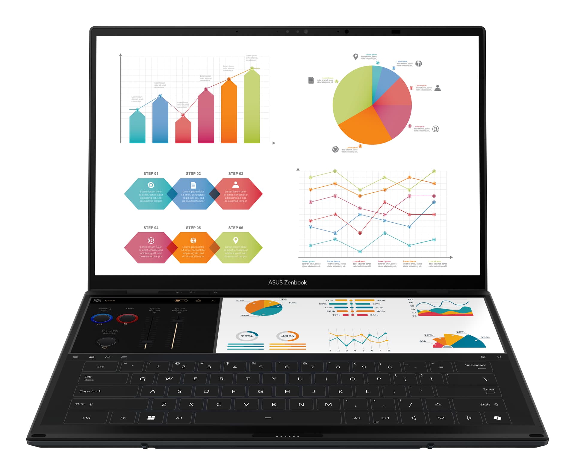 Asus - Portátil ASUS Zenbook Duo UX8406CA-QL335W, Intel Core Ultra 7-255H, 32GB, 1TB SSD, 14' OLED, W11. - imagen 7