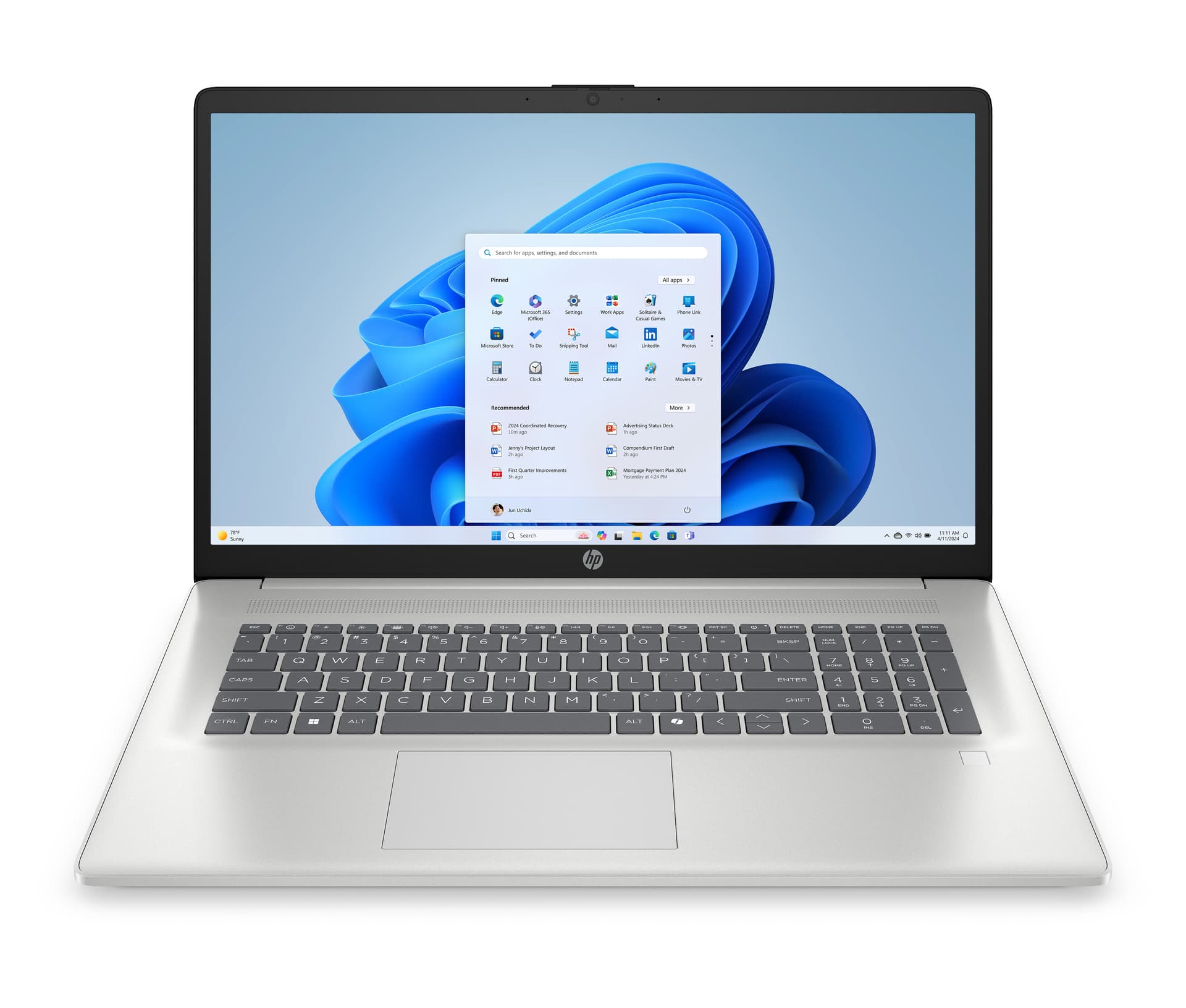 HP - Portátil HP 17-cp2004ns, Ryzen 5-7520U, 16GB, 512GB SSD, 17,3', W11. - imagen 2