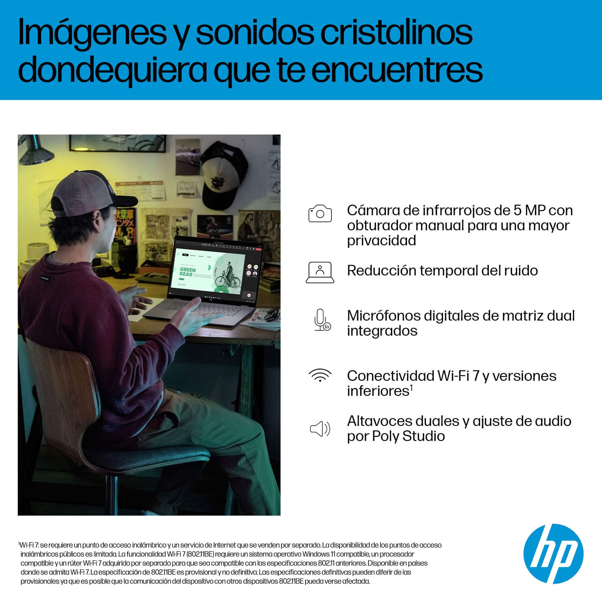 HP - Convertible 2 en 1 HP OmniBook X Flip 16-ar0001ns, Copilot+PC, Ryzen IA 7-350, 16GB, 1TB SSD, 16' OLED, W11. - imagen 11