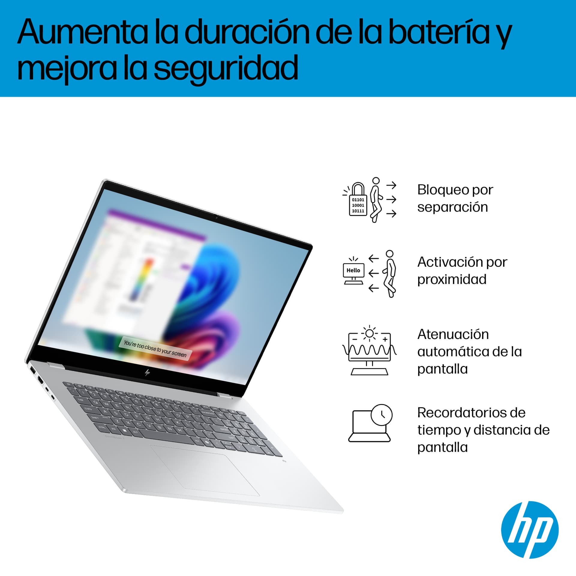 Portátil-HP OmniBook 7 NGAI 17-dc0003ns Copilot+ PC, 17,3" FHD, Intel® Core™ Ultra 258V, 32GB RAM, 1TB SSD, GeForce RTX 4050, Windows 11 Home, Plata - imagen 11