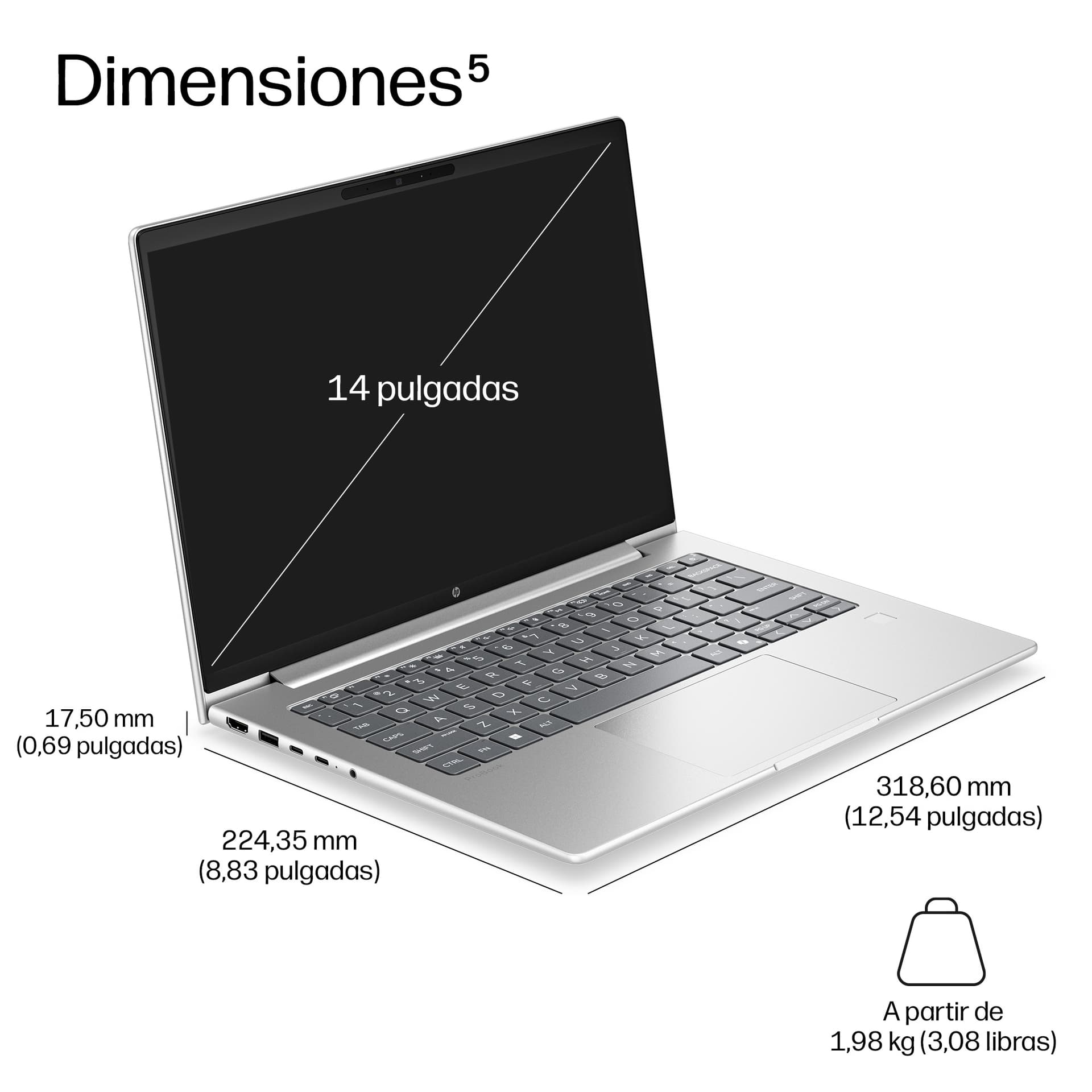 Portátil Profesional HP ProBook 4 G21 14" con IA - imagen 5
