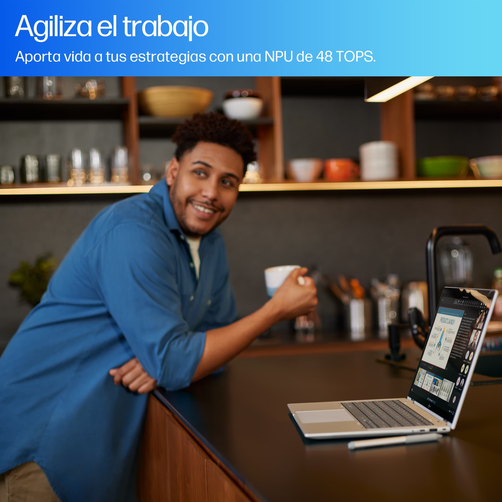 Convertible 2 en 1 - HP EliteBook X Flip G1 Profesional Copilot+ PC, 14" WUXGA, Intel® Core™ Ultra 5 226V 40 TOPS, 16GB RAM, 512GB SSD, Windows 11 Pro - imagen 7