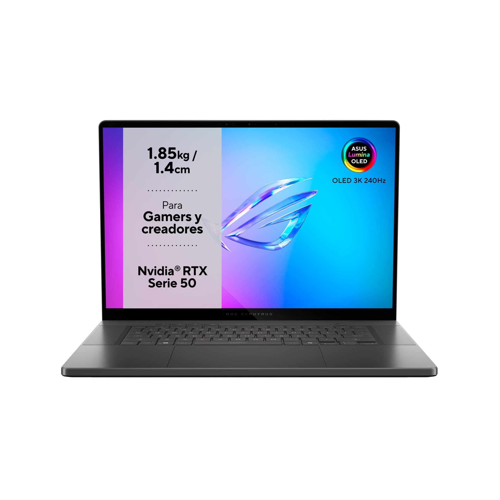 Asus - Portáil Gaming ASUS ROG Zephyrus G16 OLED GU605CX-QR113W, Intel Core Ultra 9-285H, 64GB, 2TB SSD, Nvidia GeForce RTX 5090 24GB, 16', W11. - imagen 2