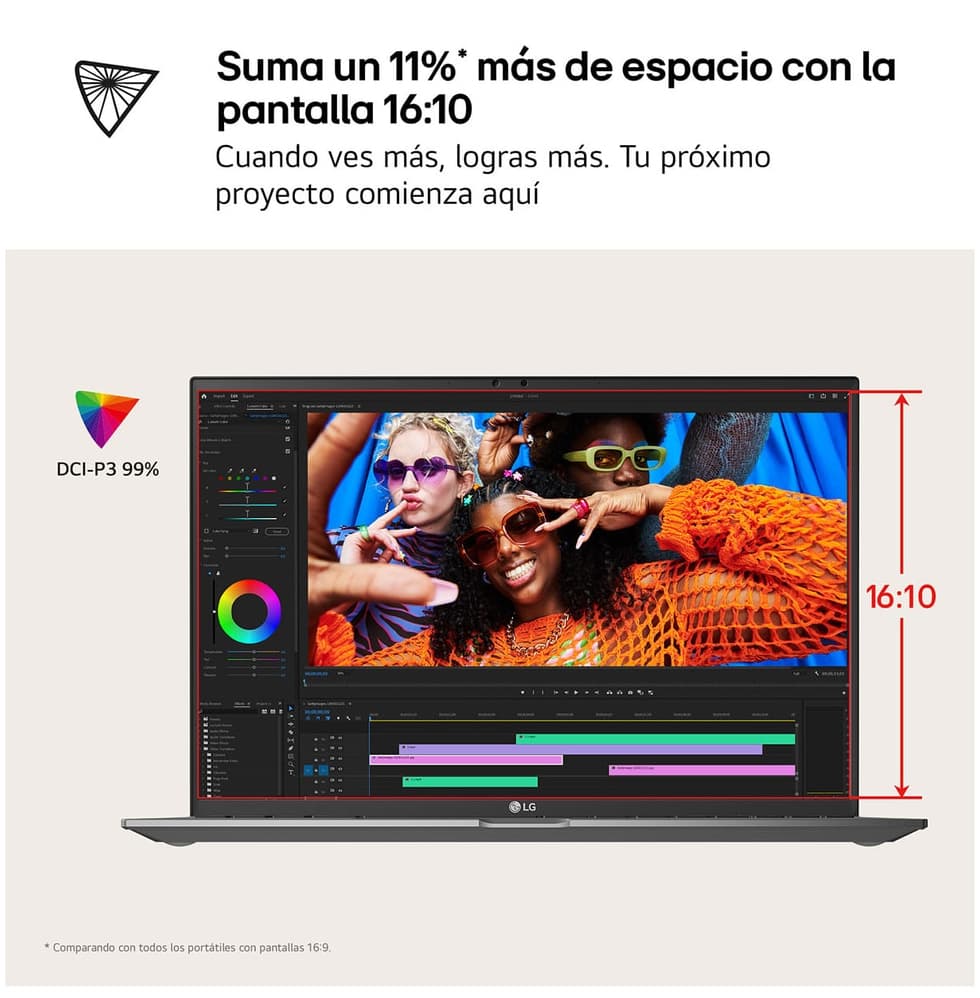 Portátil - LG 17Z90TR-E.AD88B, 17" WQXGA, Intel® Evo™ Edition Core™ Ultra 7-255H, 32 GB RAM, 1TB SSD, GeForce RTX™ 5050, W11H - imagen 11