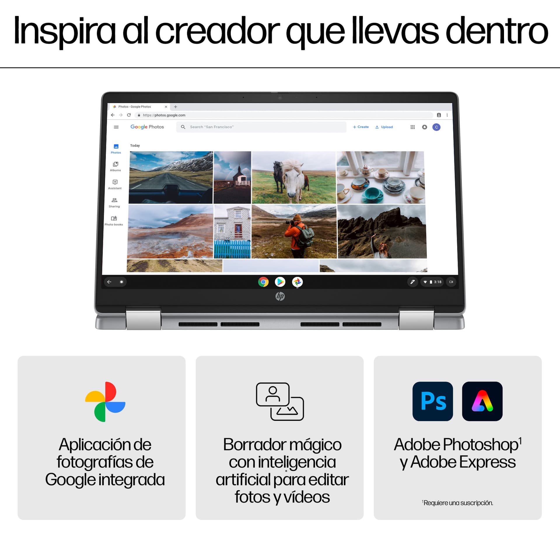 HP - Chromebook convertible 2 en 1 HP Chromebook Plus 14b-cd0000ns x360, i3-N305, 8GB, 256GB UFS, 14', ChromeOS. - imagen 10