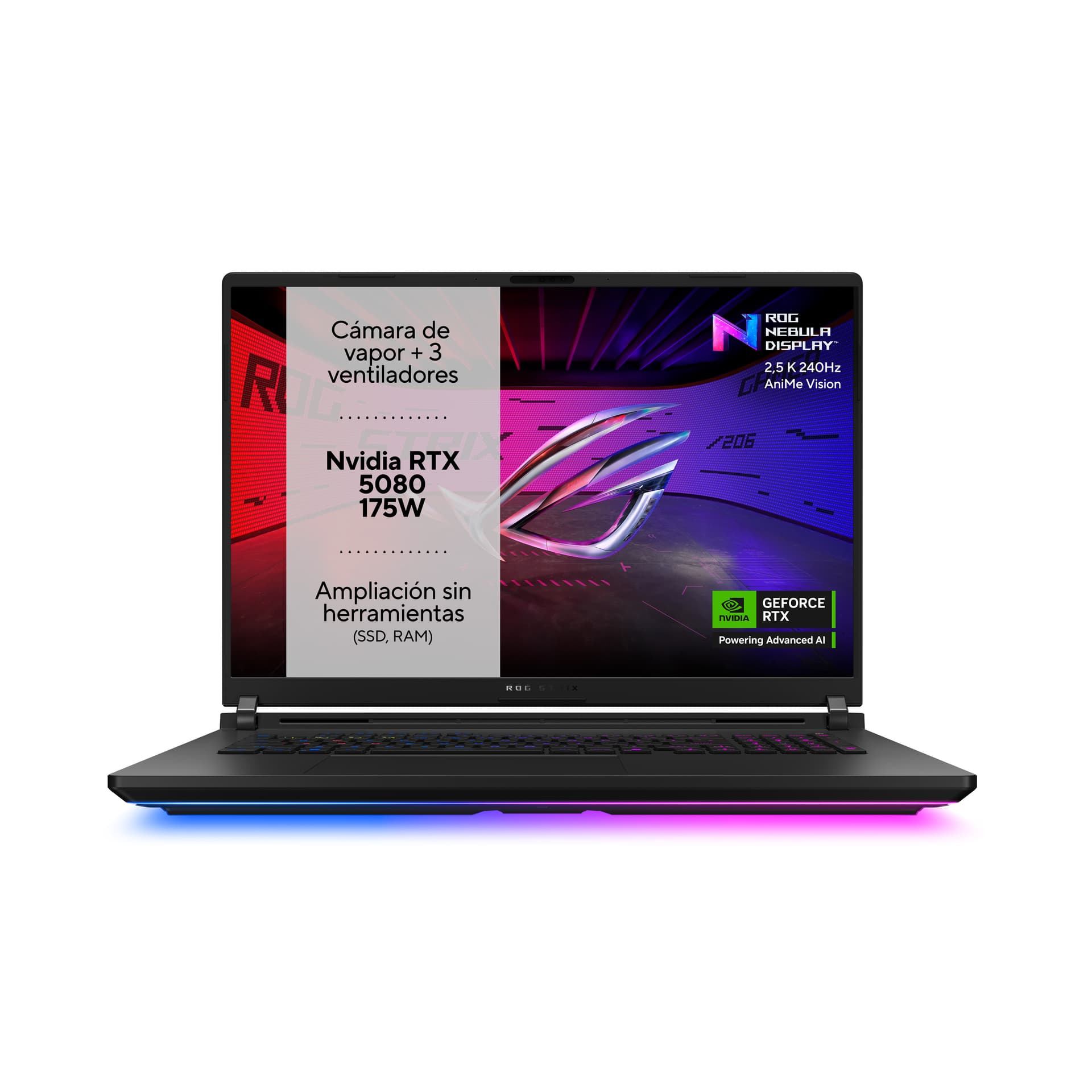 Portátil gaming - ASUS ROG Strix SCAR 18 G835LW-SA077W, " WQXGA, Intel® Core™ Ultra 9 275HX, 64 GB RAM, 2 TB SSD, GeForce RTX™ 5080, Windows 11 - imagen 4