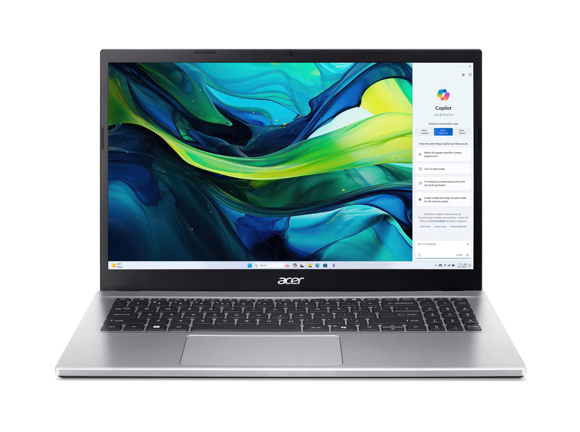 Acer - Portátil Acer Aspire Go 15 AG15-42P-R3HR, Ryzen 7 5825U, 16GB, 512GB SSD, 15,6", W11. - imagen 2