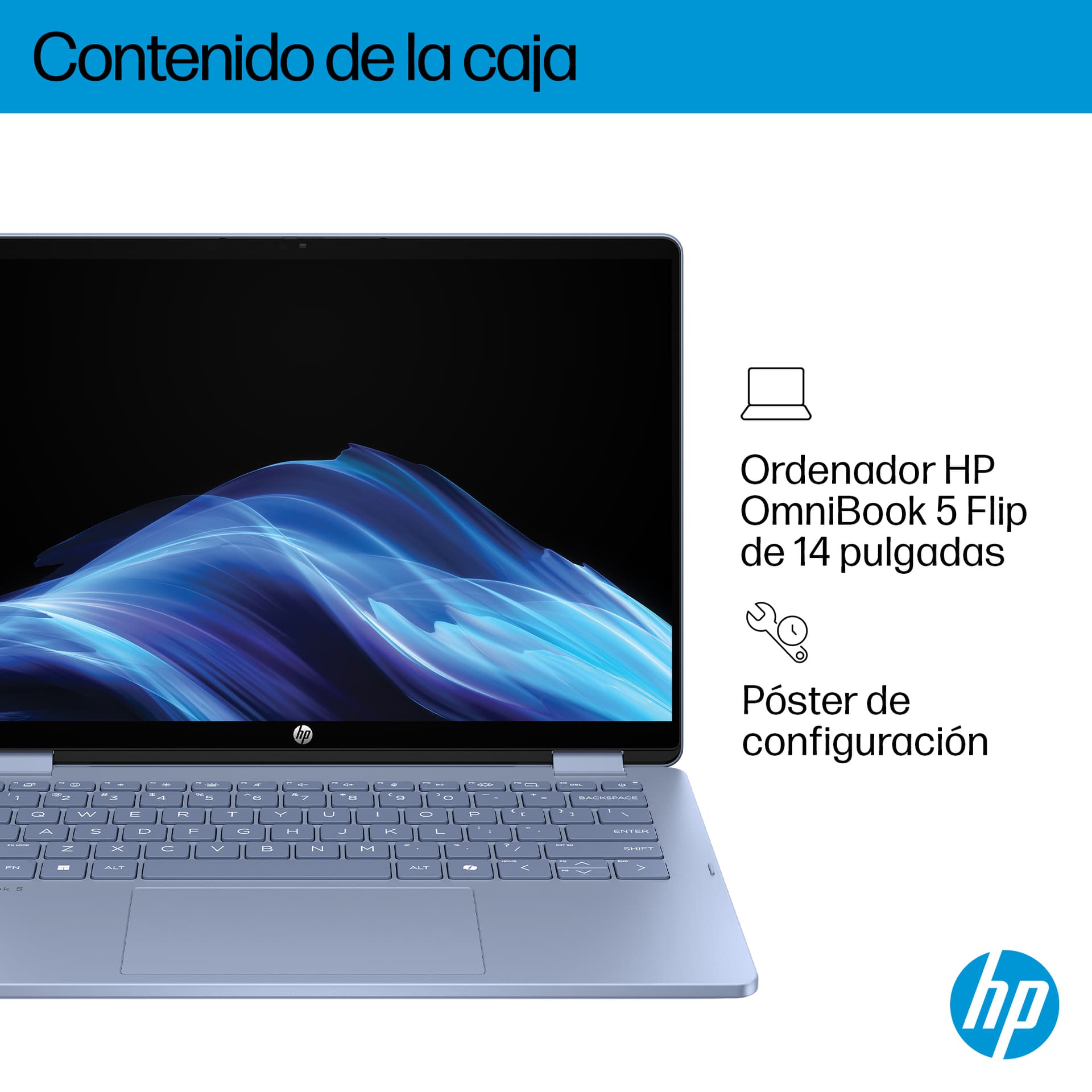 HP - Convertible 2 en 1 HP OmniBook 5 Flip 14-fp0000ns, i5-1334U, 16GB, 512GB SSD, 14', W11. - imagen 5